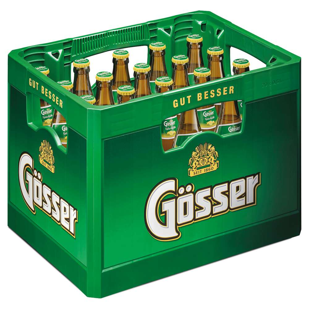 Produktabbildung Gösser Biermischgetränk, Naturradler, 2 % (20x 0,500 Liter)