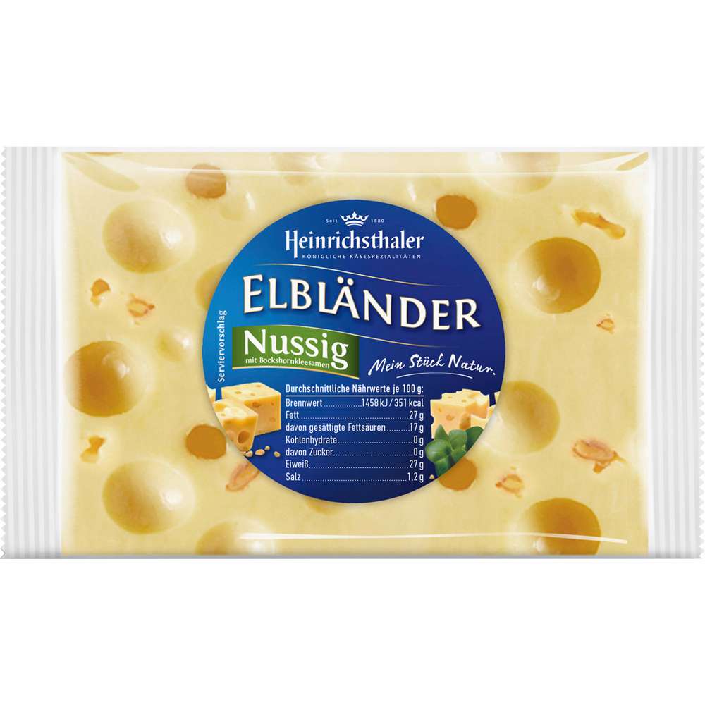 Produktabbildung Heinrichsthaler Elbländer Schnittkäse, nussig