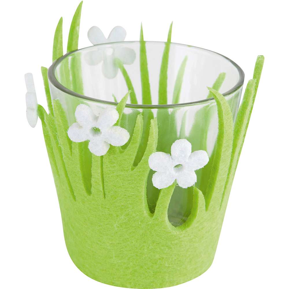 Produktabbildung keine Marke Windlicht Wiese & Blumen 