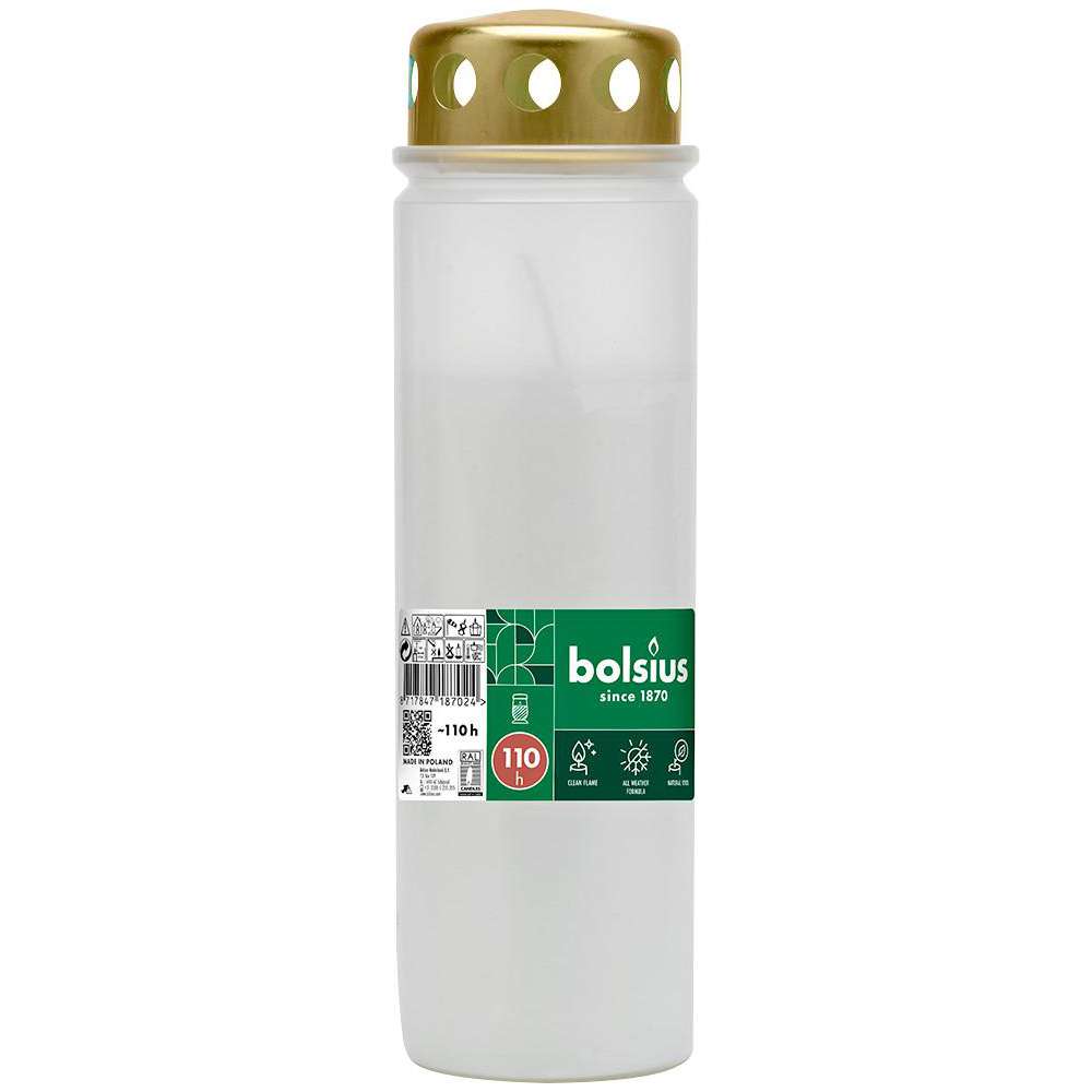 Produktabbildung Bolsius Dauerbrenner Nr.9 mit Deckel weiß