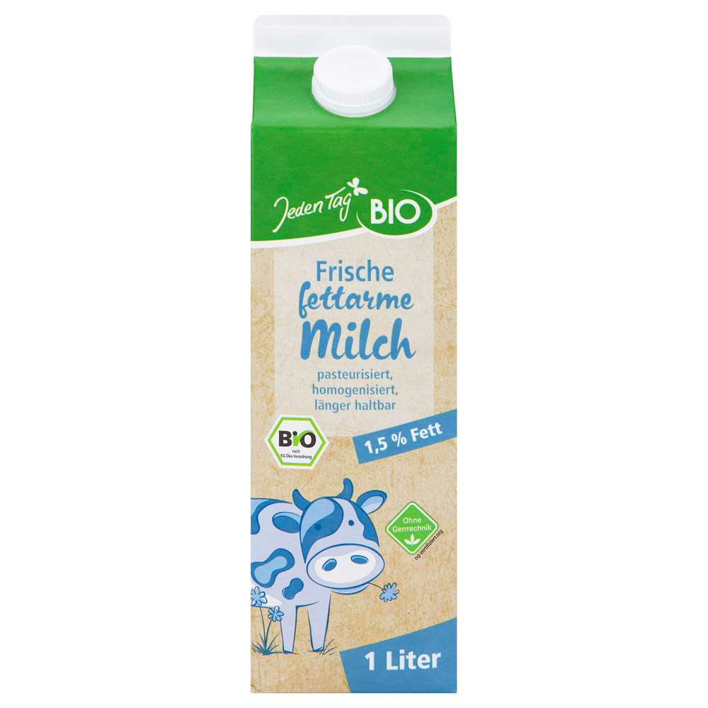 Produktabbildung Jeden Tag Bio Frische fettarme Milch 1,5%