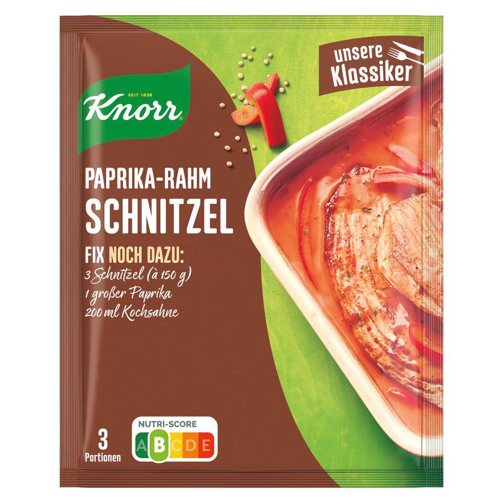 Produktabbildung Knorr Fix Würzmischung Paprika-Rahm Schnitzel