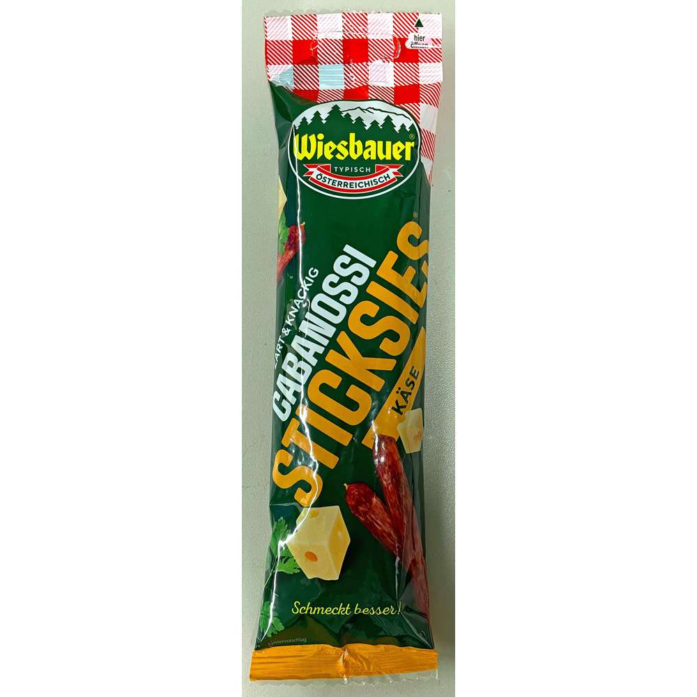 Produktabbildung Wiesbauer Cabanossi Sticksies Käse 