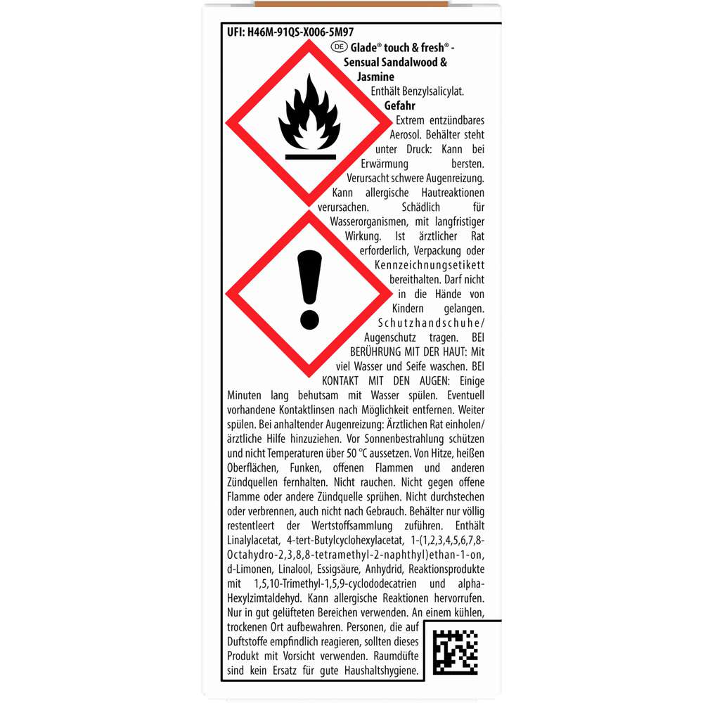 Produktabbildung Glade Lufterfrischer Touch & Fresh Nachfüller, Sensual Sandalwood & Jasmine