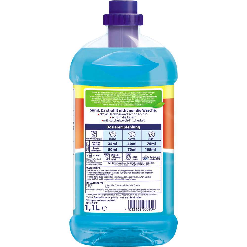 Produktabbildung Sunil Voll-Waschmittel, flüssig 2in1