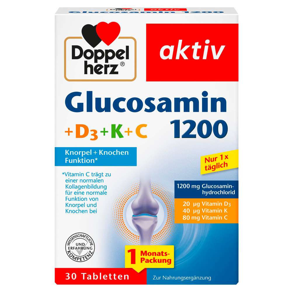 Produktabbildung Doppelherz Glucosamin 1200 + D3 + K + C Tabletten