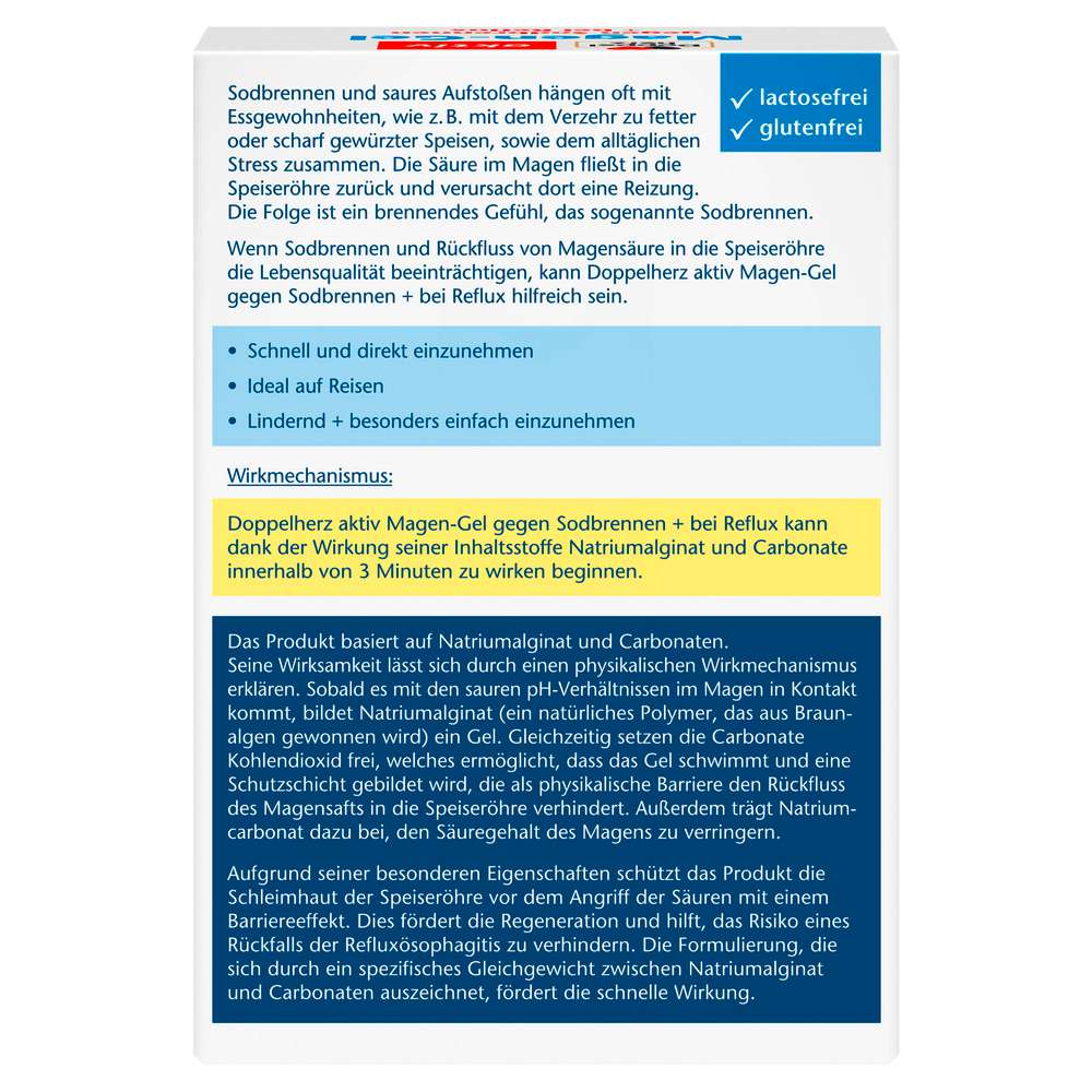 Produktabbildung Doppelherz Magen-Gel gegen Sodbrennen + bei Reflux