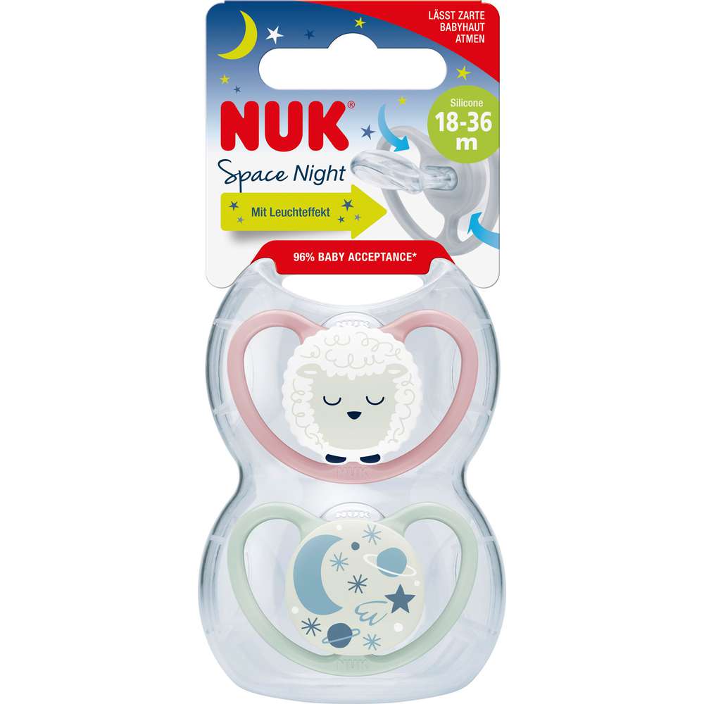 Produktabbildung Nuk Flaschensauger, Space Night, 18-36 Monate
