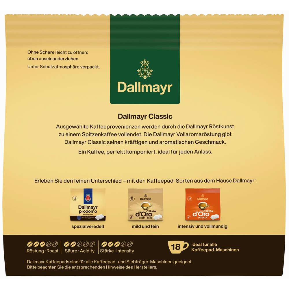 Produktabbildung Dallmayr Kaffee Pads, Classic