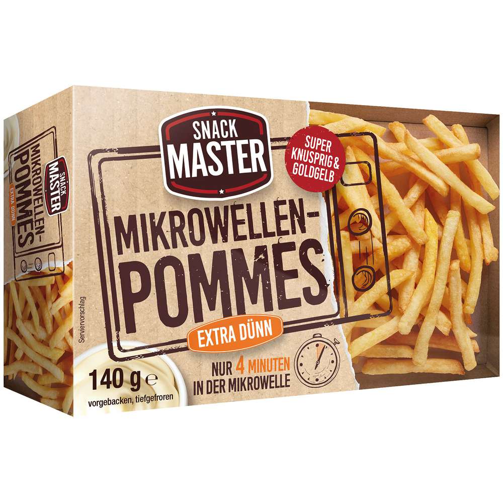 Produktabbildung Snackmaster Mikrowellen Pommes extra dünn, tiefgefroren