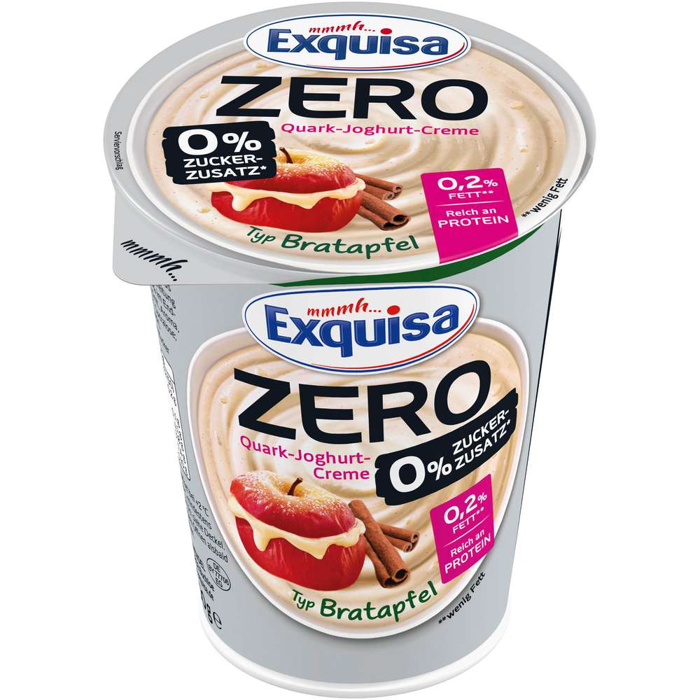 Produktabbildung Exquisa Zero Quark-Joghurt-Creme, Bratapfel