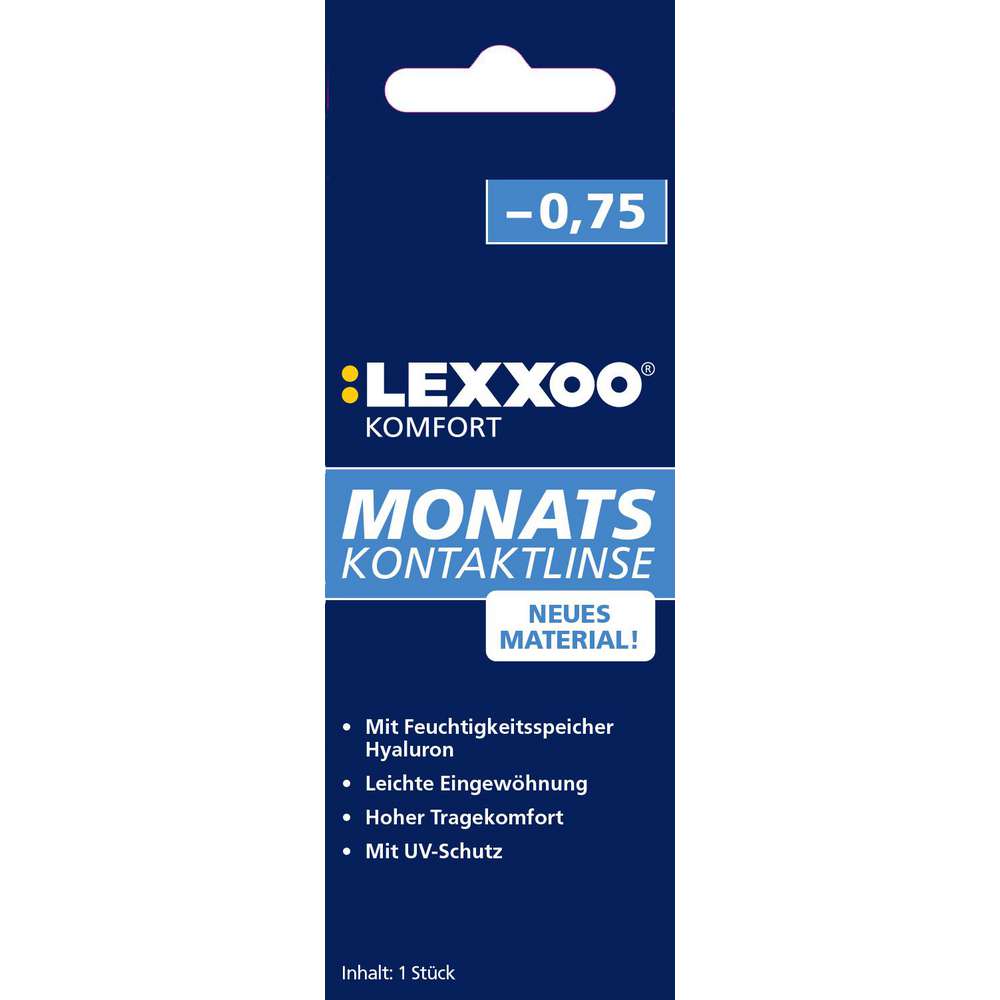 Produktabbildung Lexxoo Komfort Monatslinsen -0,75