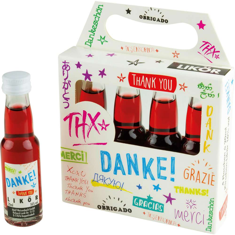Produktabbildung Weisenbach Schnaps-Set Danke 16%