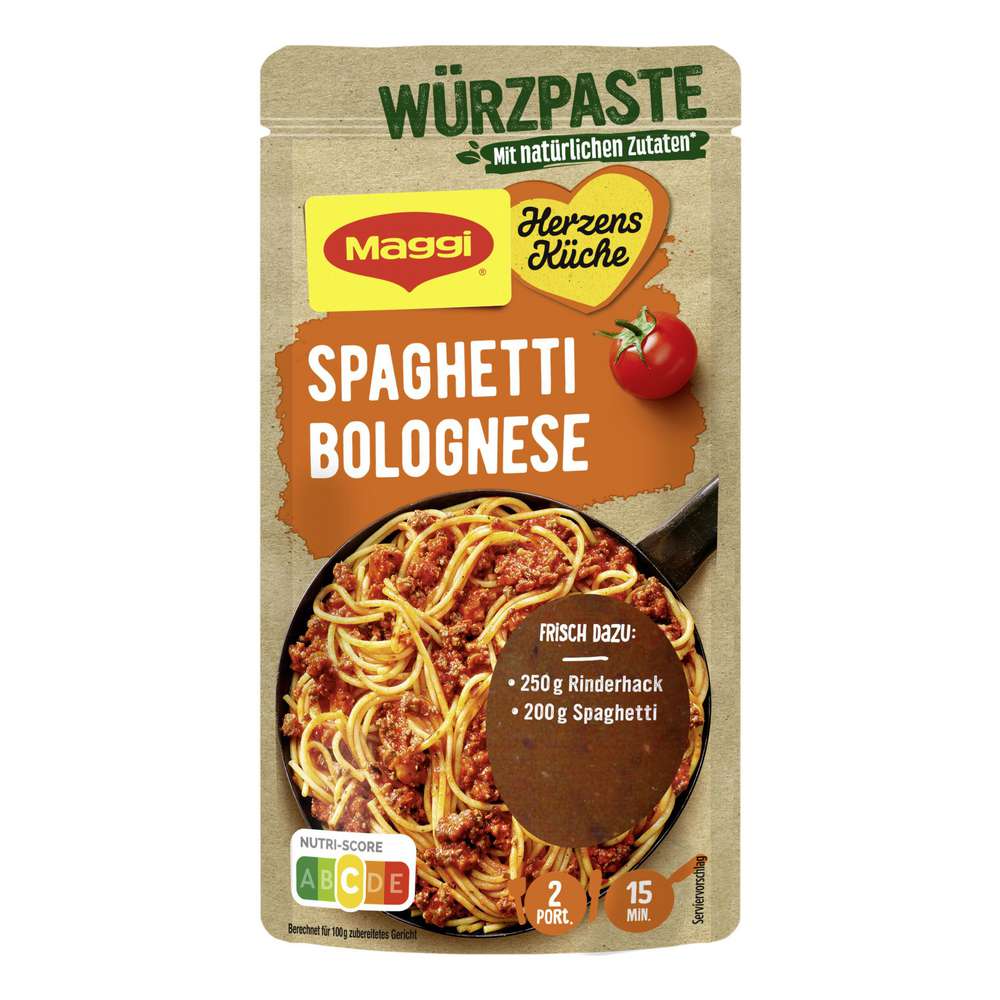 Produktabbildung Maggi Gewürzpaste Herzensküche, Spaghetti Bolognese
