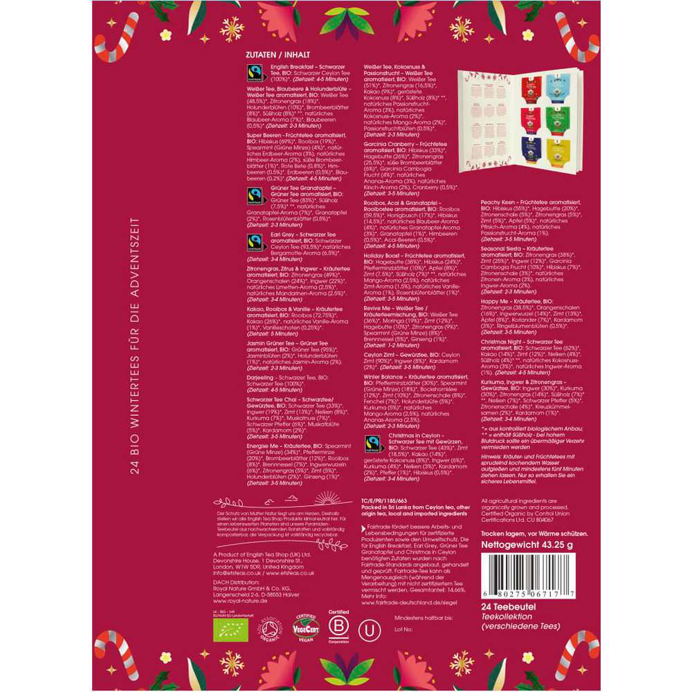 Produktabbildung English Tea Shop Bio Tee Adventskalender