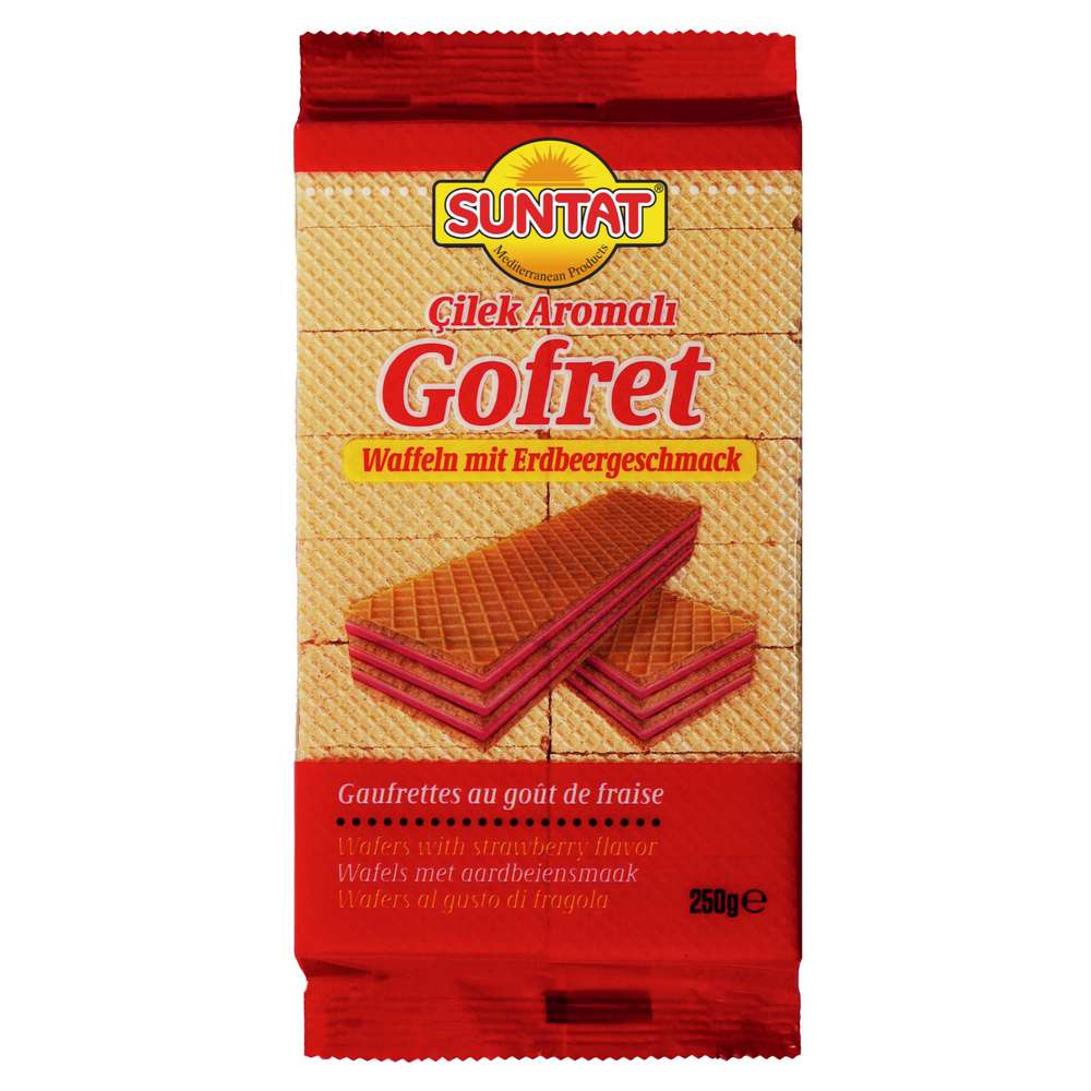 Produktabbildung SUNTAT Waffeln mit Erdbeergeschmack