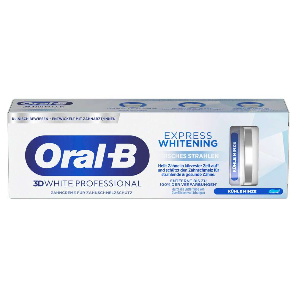 Produktabbildung Oral-B Zahncreme 3D White Express, Frisches Strahlen