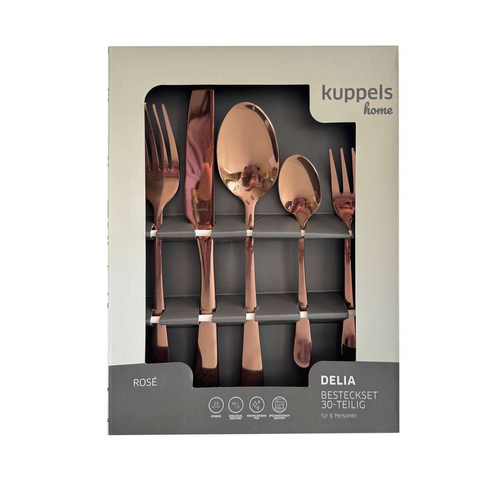 Produktabbildung Kuppels Besteckset Delia, 30-teilig, rosé