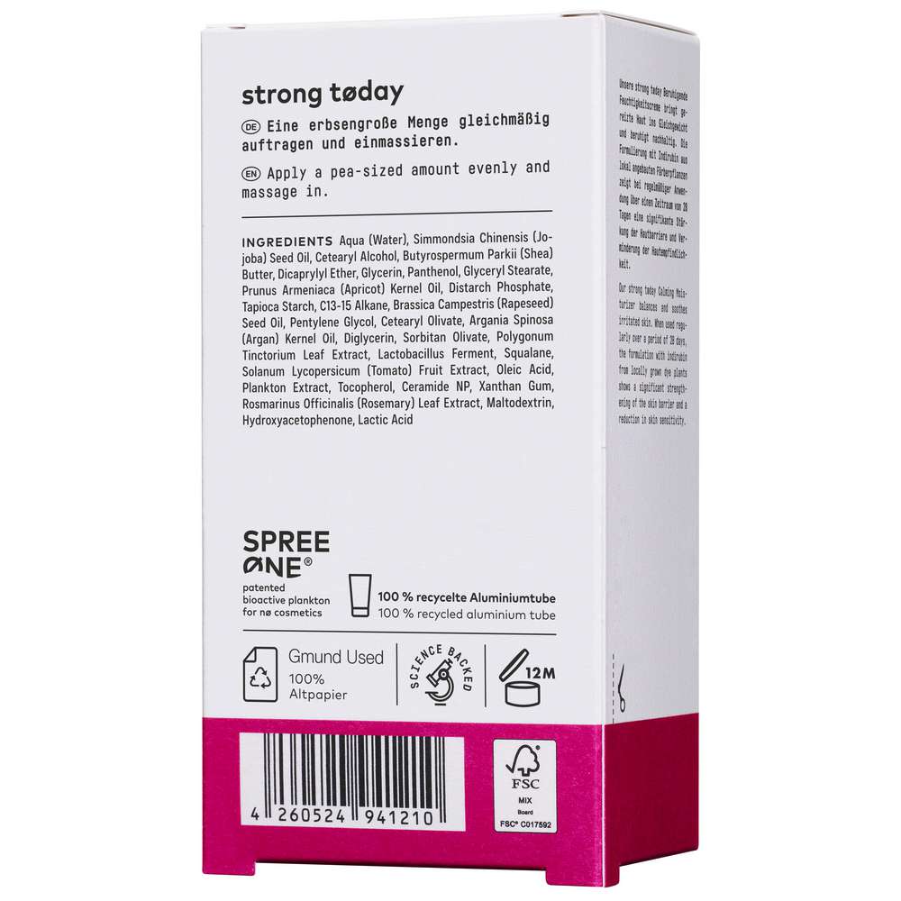 Produktabbildung No Cosmetics Beruhigende Feuchtigkeitscreme strong tøday