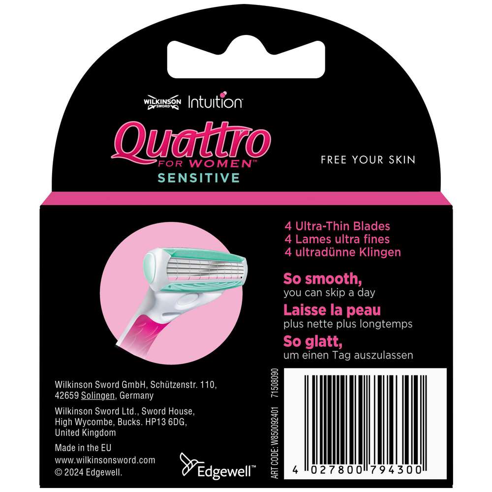 Produktabbildung Wilkinson Rasierklingen Quattro For Women, Sensitive