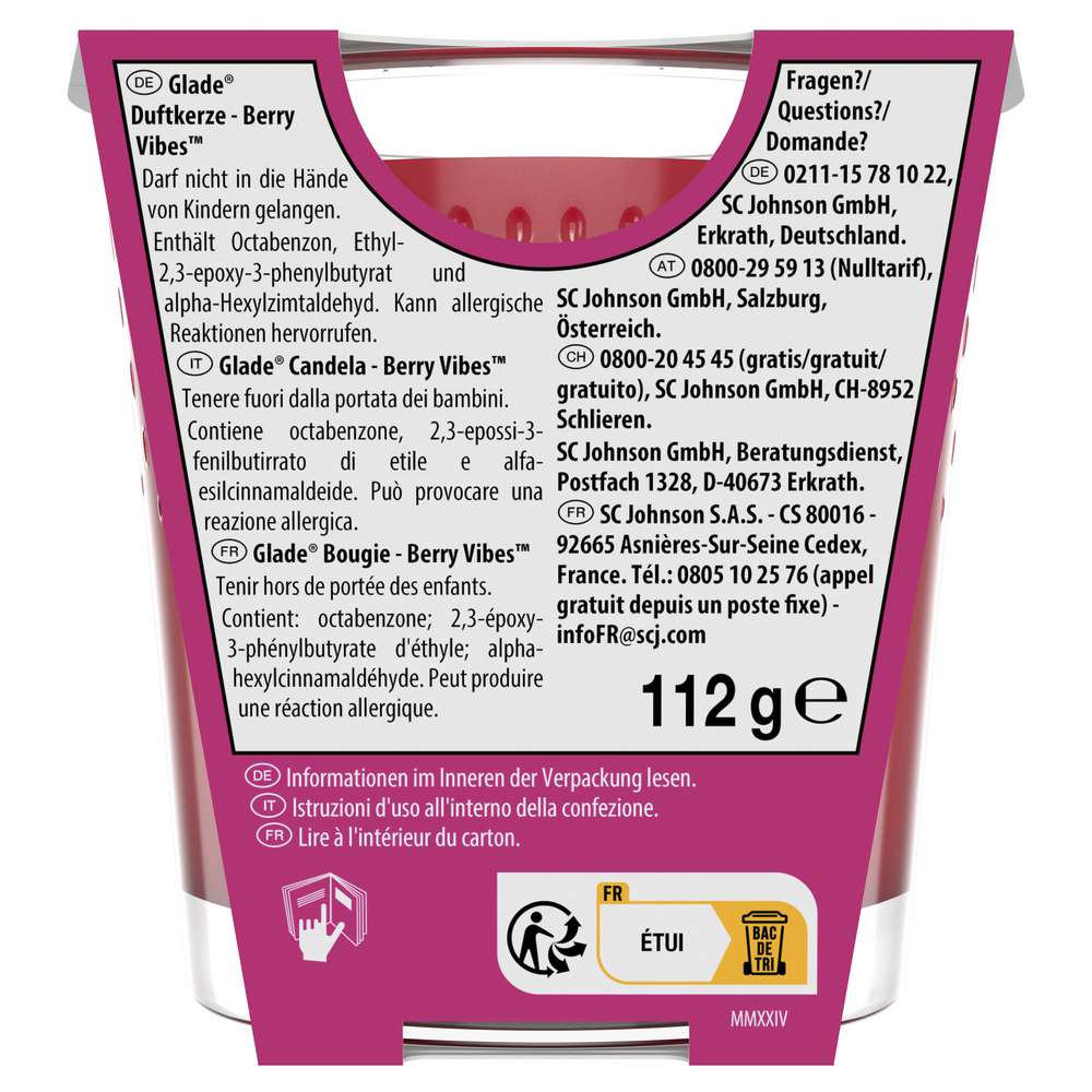Produktabbildung Glade Duftkerze, Berry Vibes
