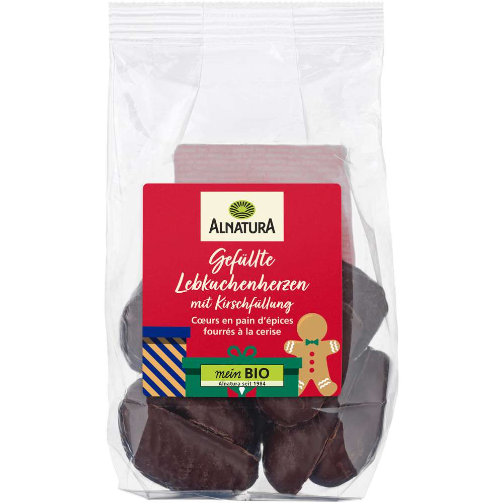 Produktabbildung Alnatura Bio Lebkuchenherzen, gefüllt