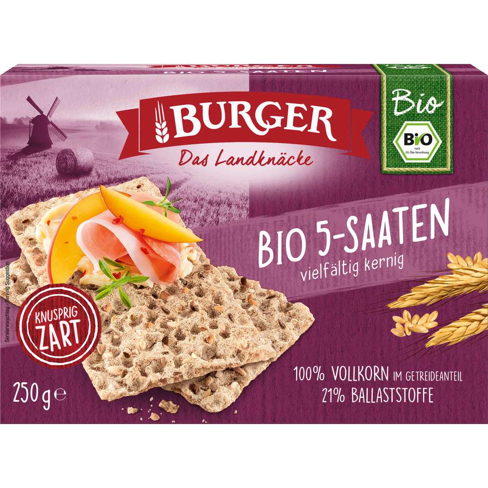 Produktabbildung Burger Bio Knäckebrot, 5 Saaten
