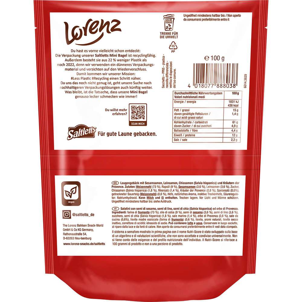 Produktabbildung Lorenz Saltletts Mini Bagel