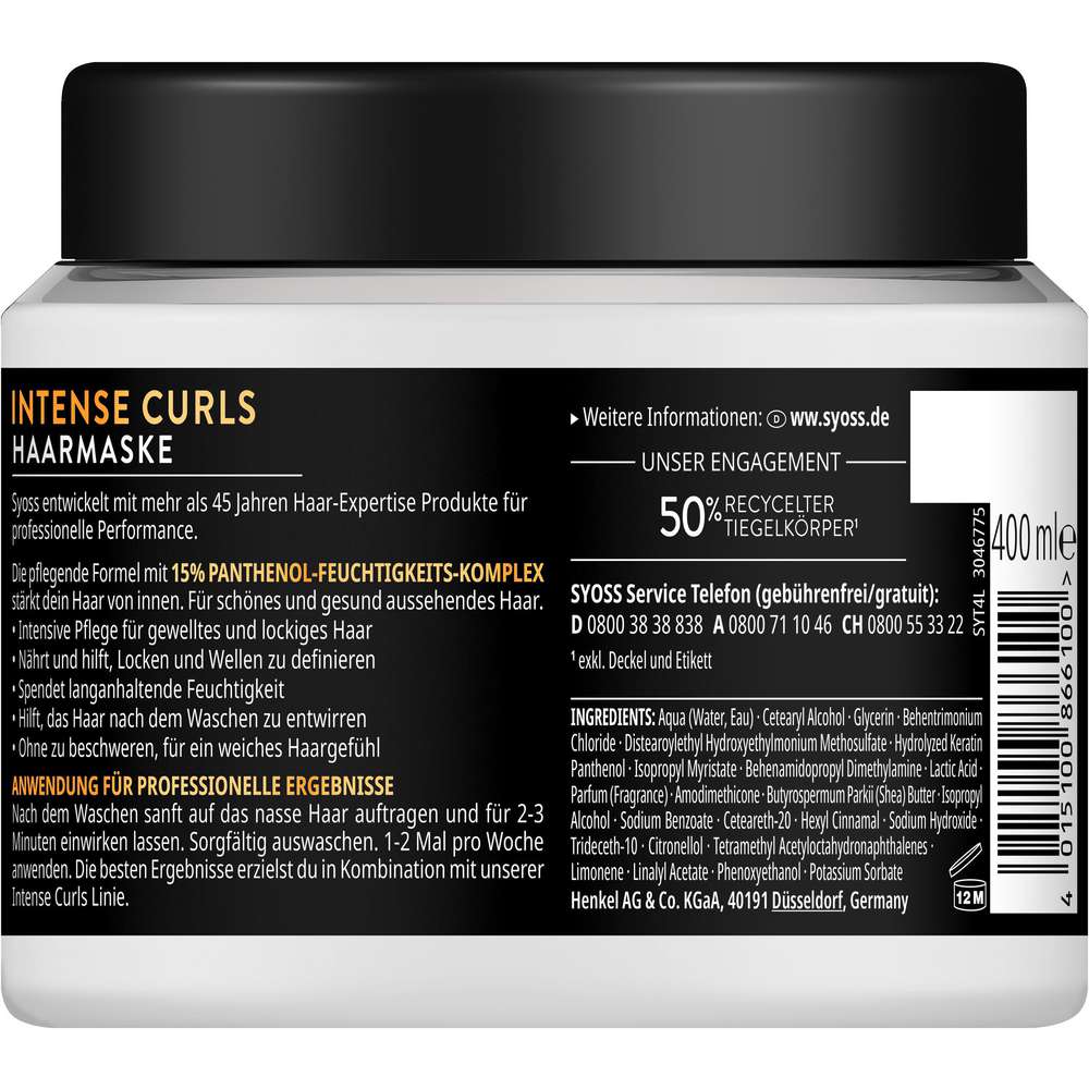 Produktabbildung Syoss Haarmaske, Gewelltes, Lockiges Haar