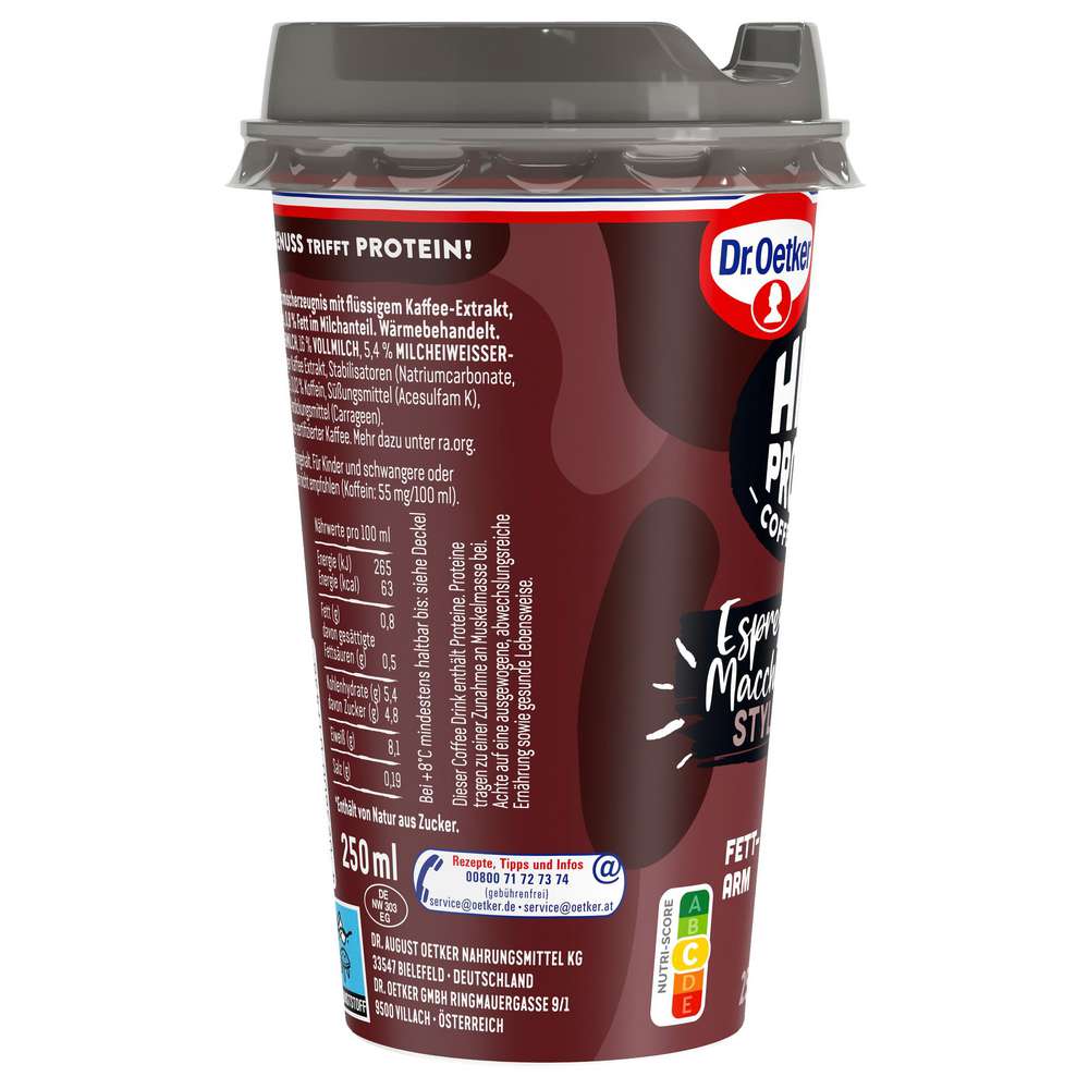 Produktabbildung Dr. Oetker Coffee High Protein, Espresso Macchiato Style