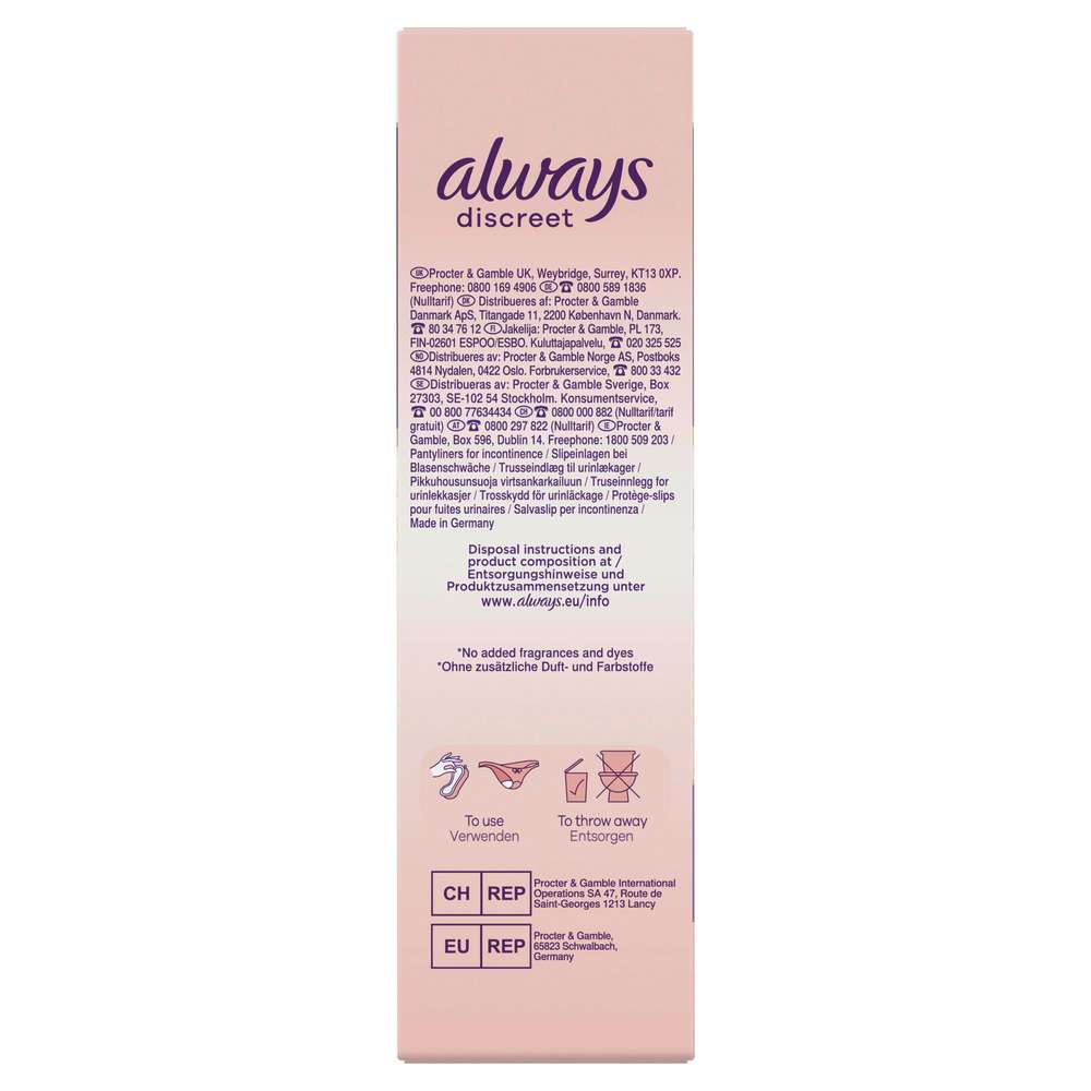Produktabbildung Always Discreet Inkontinenzeinlagen Long Plus