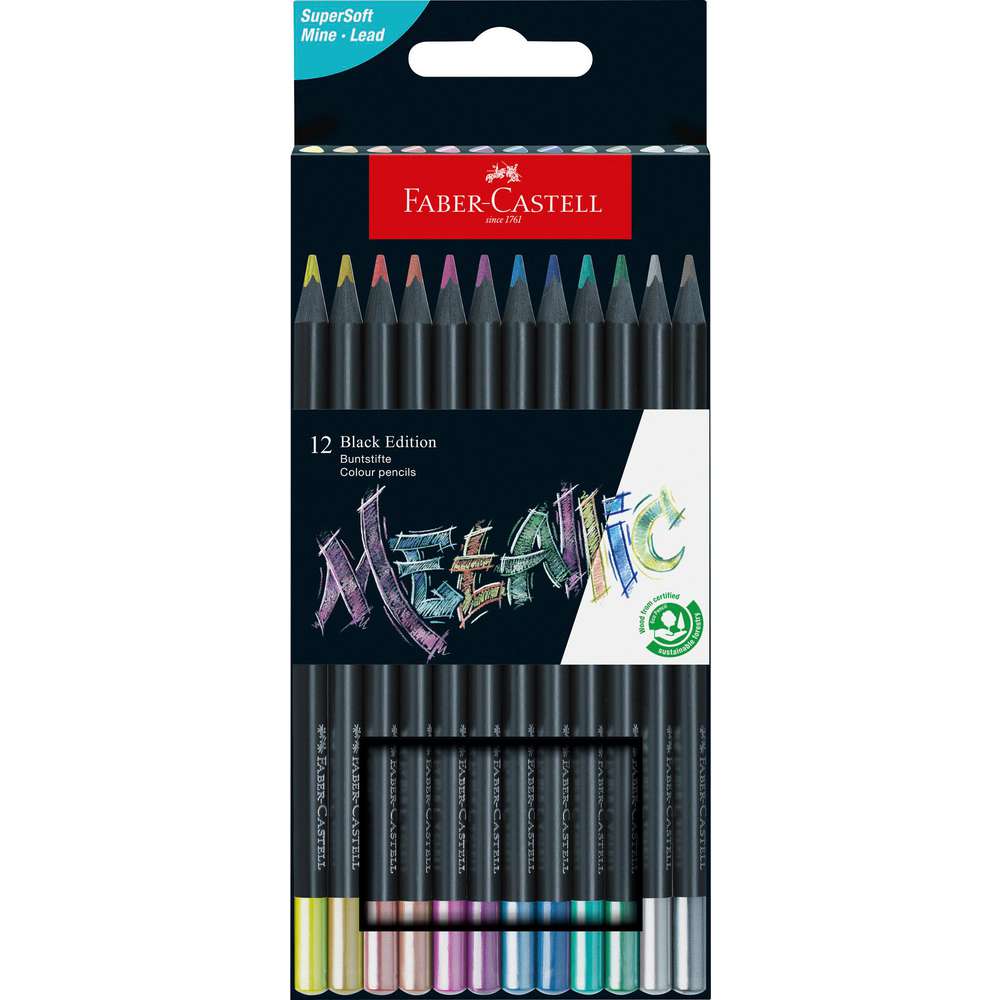 Produktabbildung Faber-Castell Buntstifte Black Edition Metallic