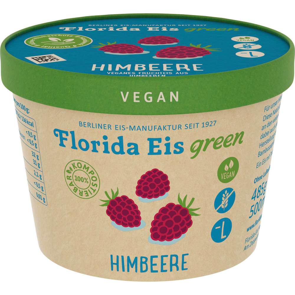 Produktabbildung Florida Eis Veganes Himbeere Fruchteis