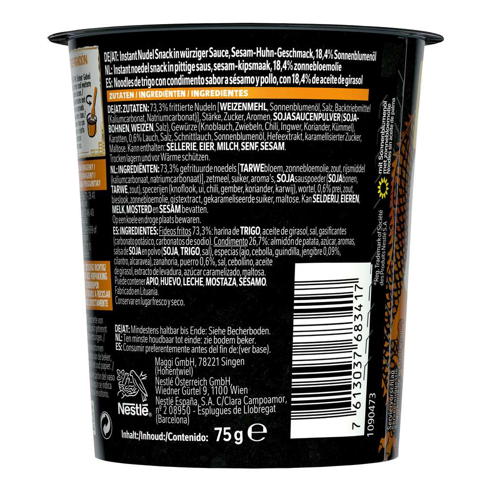 Produktabbildung Maggi Magic Asia Saucy Noodles, Sesam Chicken