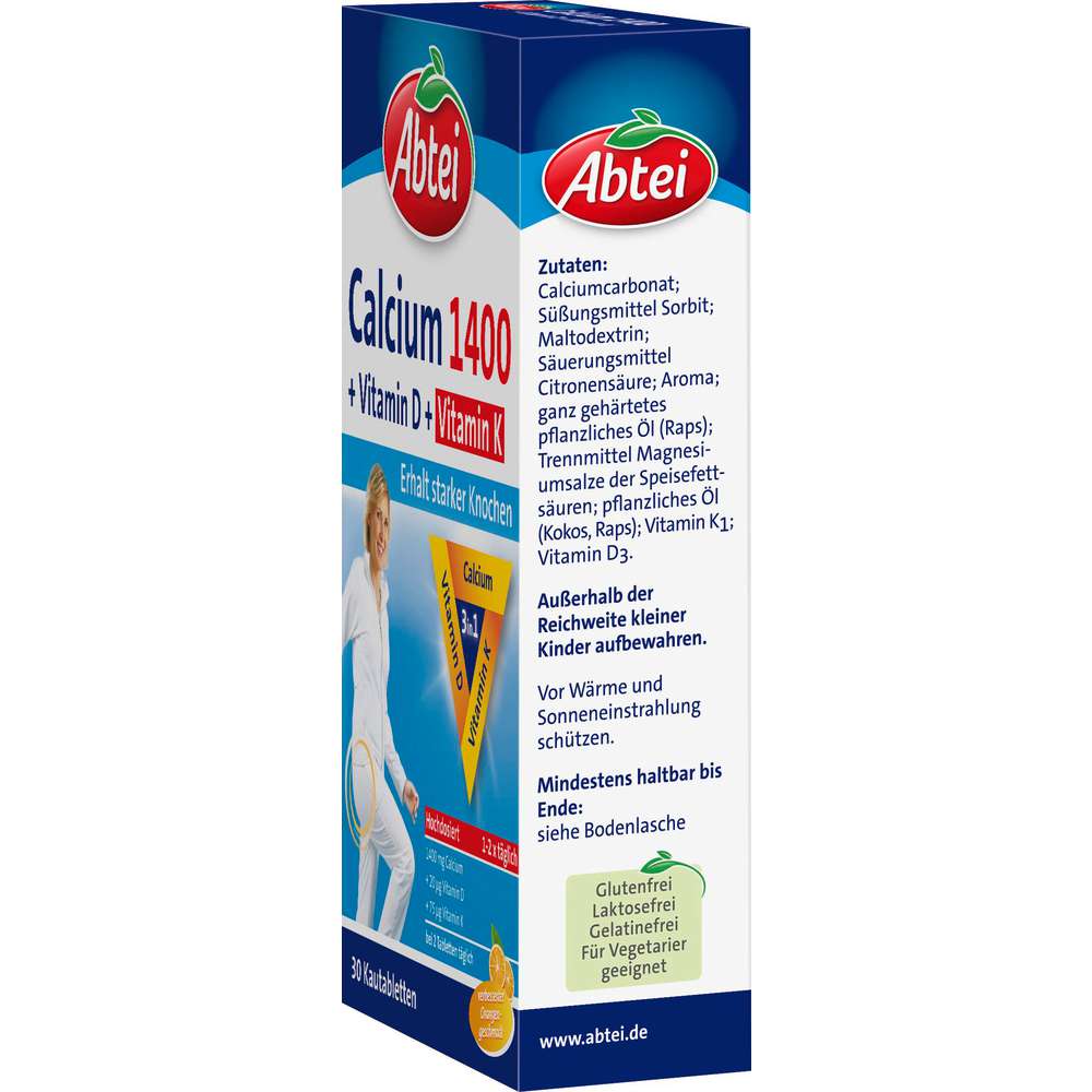 Produktabbildung Abtei Calcium 1400 mg + Vitamin D + Vitamin K