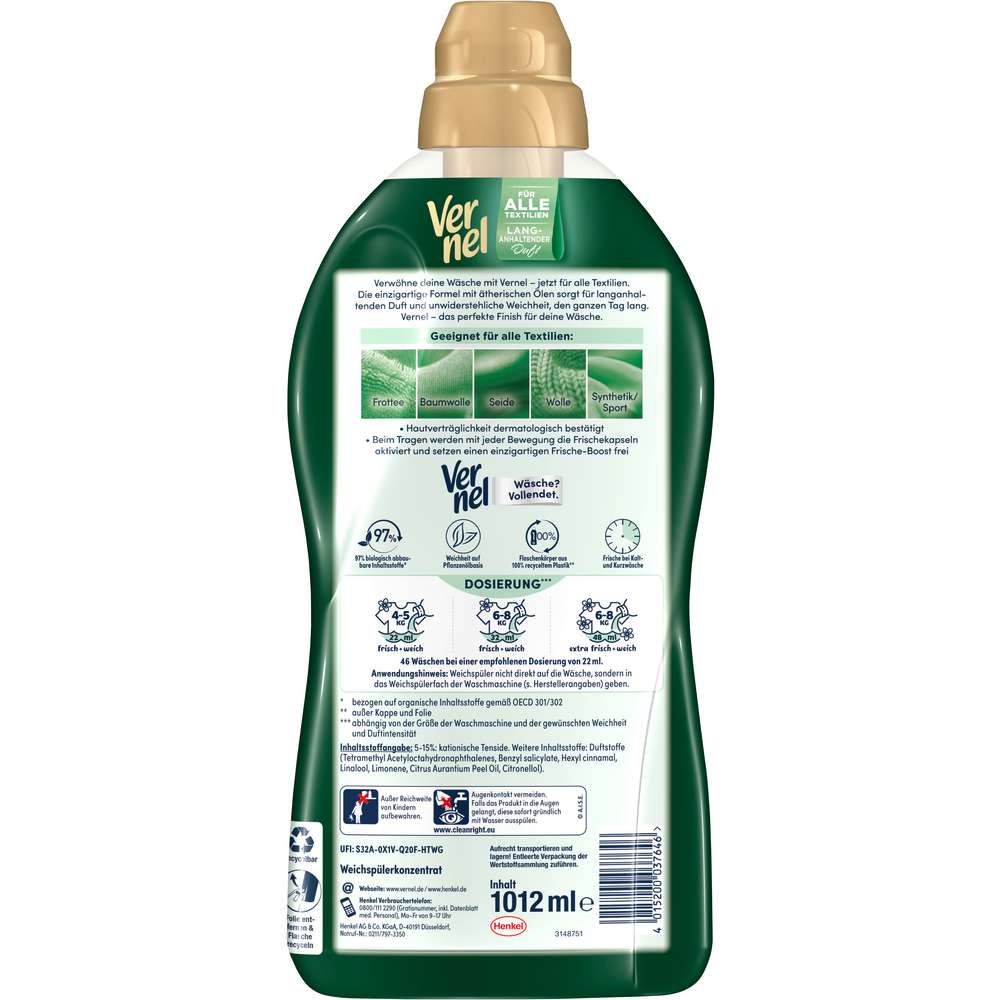 Produktabbildung Vernel Weichspüler Aromatherapie, Faszinierender Dschungel