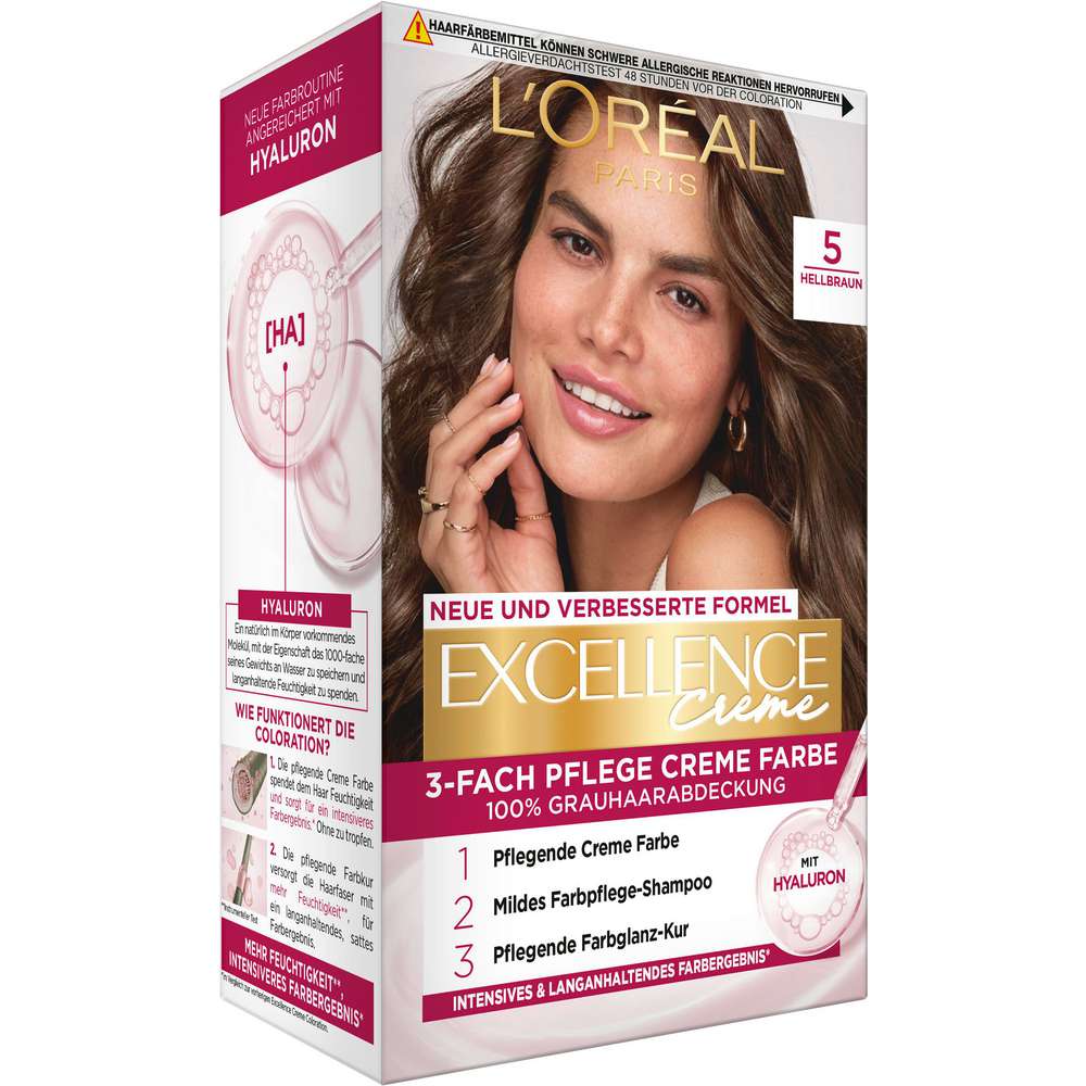 Produktabbildung L'Oreal Paris Haarfarbe Excellence, 5 Hellbraun
