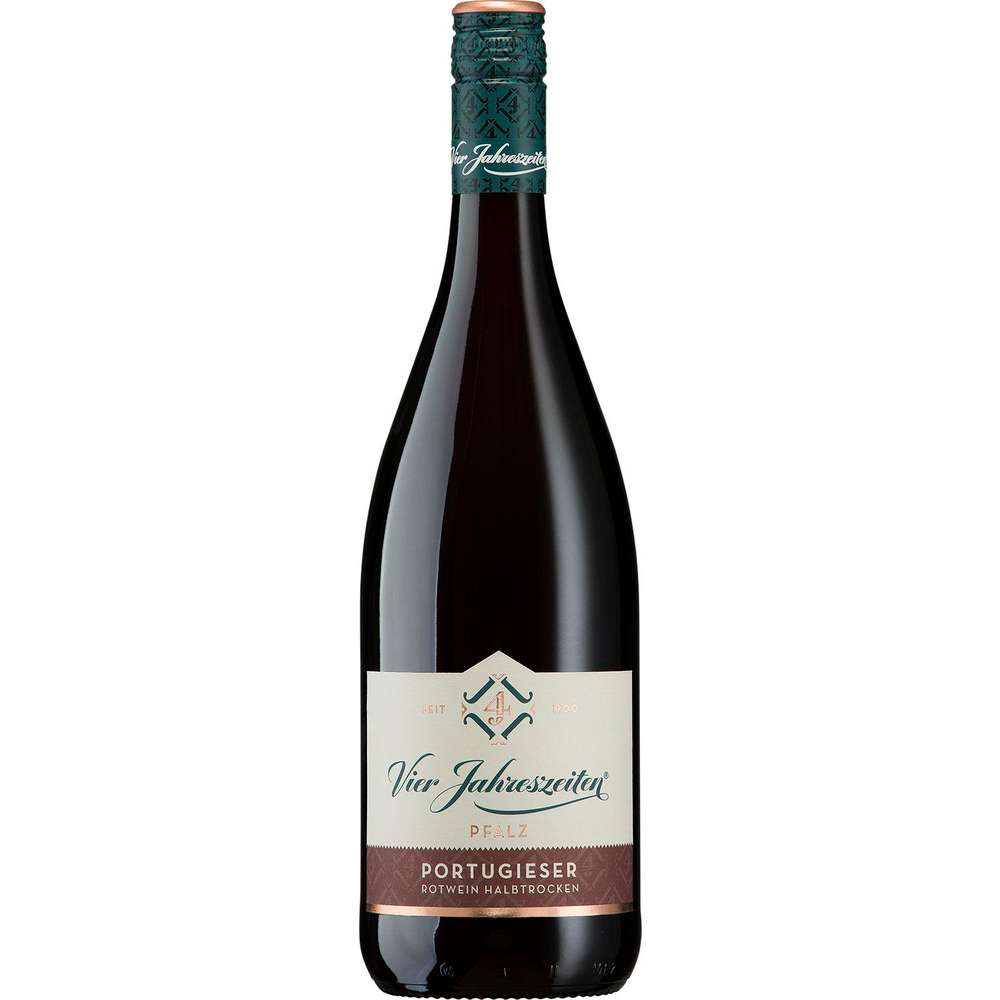 Produktabbildung Vier Jahreszeiten Dürkheimer Feuerberg Portugieser halbtrocken Pfalz DQW, Rotwein