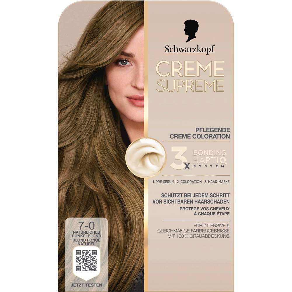 Produktabbildung Schwarzkopf Creme Supreme, 7-0 Natürliches Dunkelblond