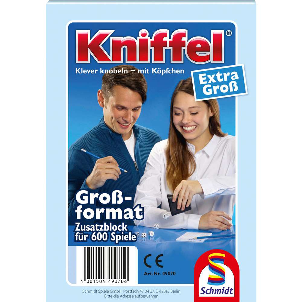 Produktabbildung Schmidt Spiele Großer Kniffelblock 30er Thekendisplay