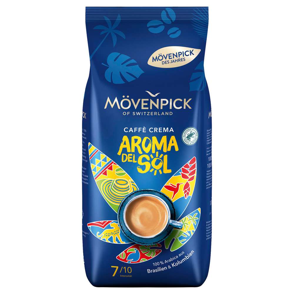Produktabbildung Mövenpick Bohnenkaffee Crema Kenya, ganze Bohne