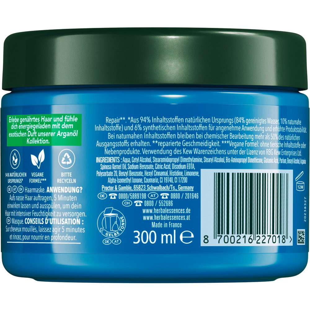 Produktabbildung Herbal Essences Haarmaske Repair, Arganöl