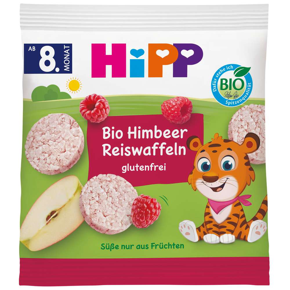 Produktabbildung Hipp Bio Baby Reiswaffeln, Himbeere
