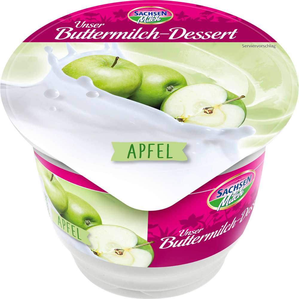 Produktabbildung Sachsenmilch Buttermilch-Dessert, Apfel