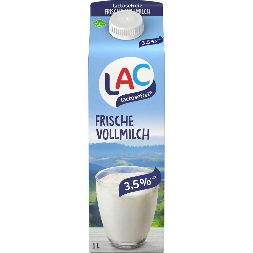 Produktabbildung LAC Frische Vollmilch, 3,5% Fett, laktosefrei