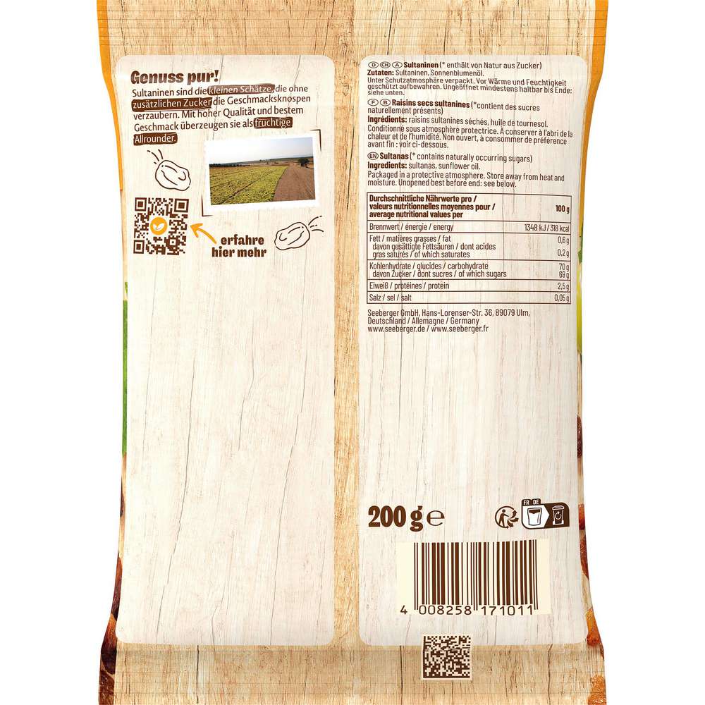 Produktabbildung Seeberger Sultaninen