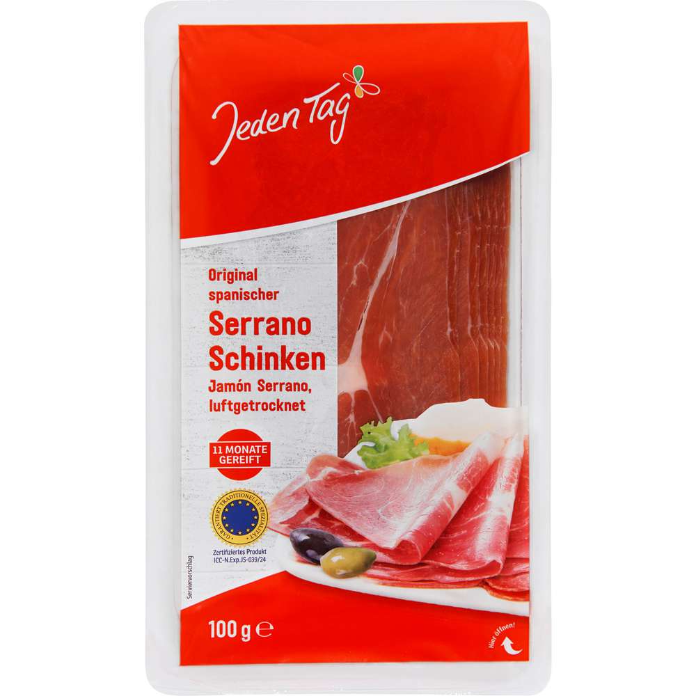 Produktabbildung Jeden Tag Serrano Schinken