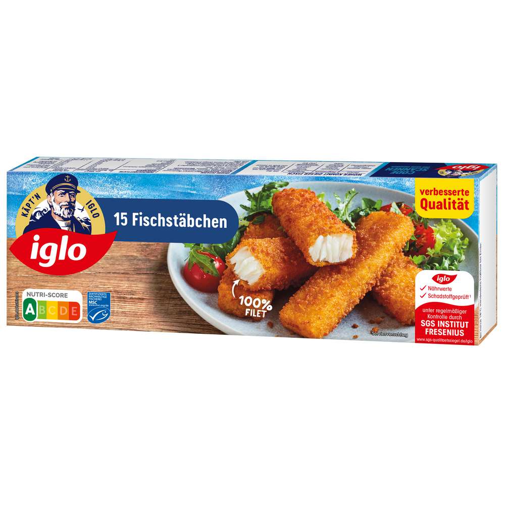 Produktabbildung Iglo Fischstäbchen, tiefgekühlt