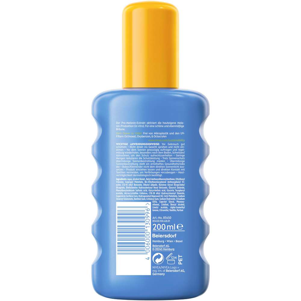 Produktabbildung Nivea Sun Spray Schutz & Bräune LSF 50+