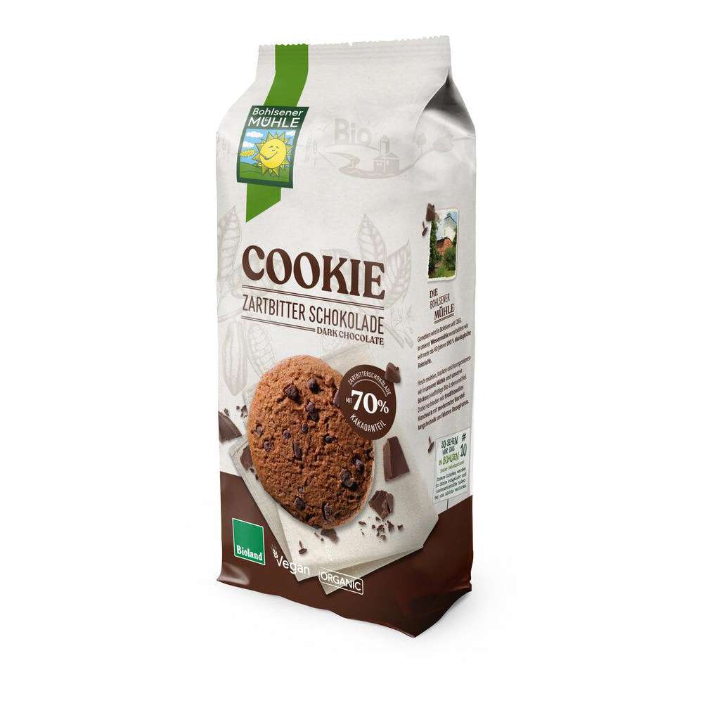Produktabbildung Bohlsener Mühle Cookie Zartbitter Schokolade